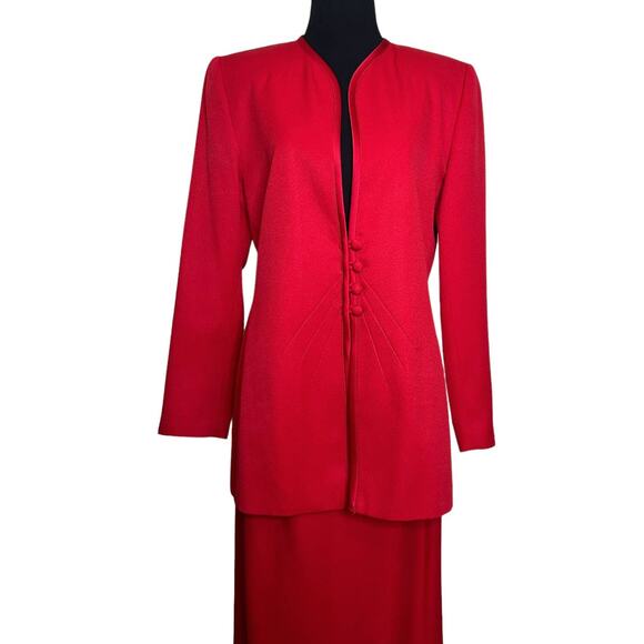 J.P. Fall red skirt and jacket suit set size 6 - Picture 16 of 16